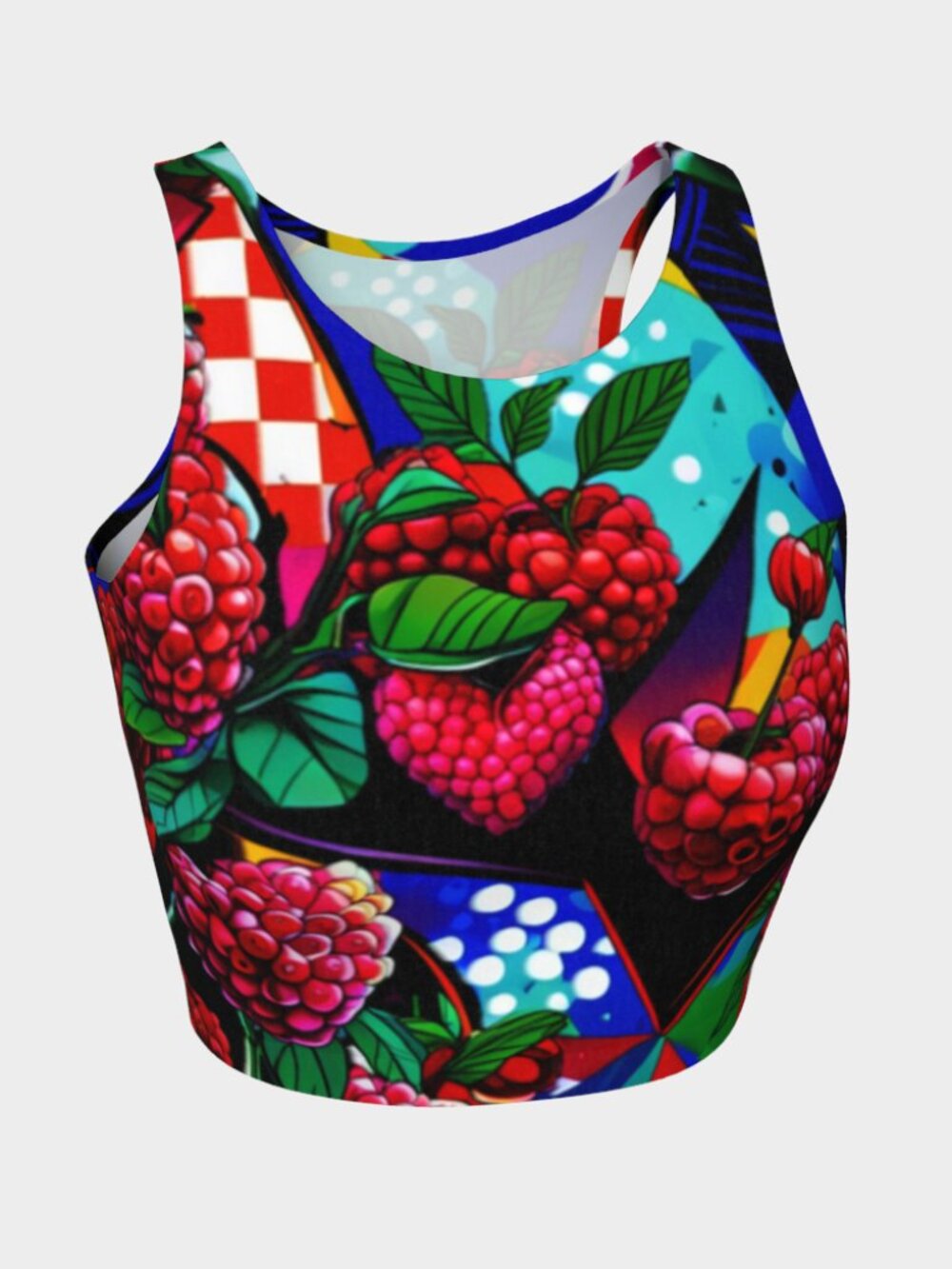 Raspberry Berry Pop Athletic Crop Top